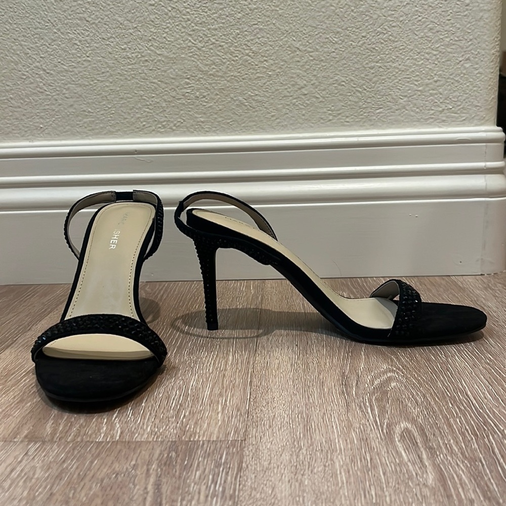 Marc Fisher Black Embellished Heels / Pumps (NWT)